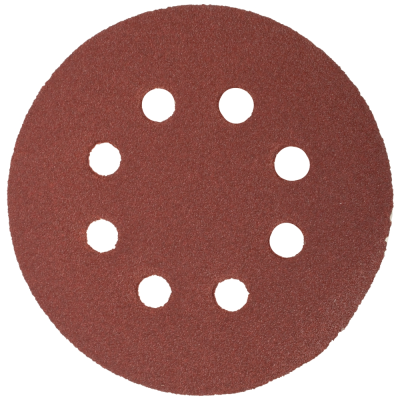 (image for) Sanding Disc 125mm 80 Grit With Holes 10/pk Hook And Loop
