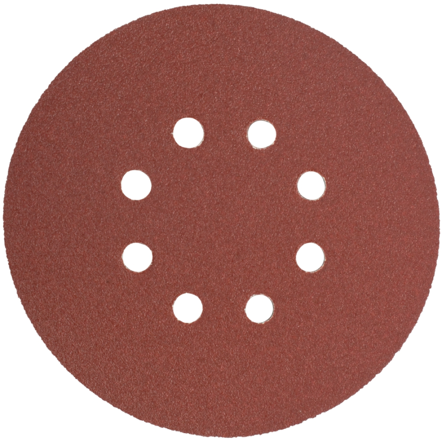 (image for) Sanding Disc 150mm 80 Grit With Holes 10/pk Hook And Loop