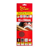 (image for) Sanding Sheet Orb 115 X 280mm 120 Grit No Holes 5/pk Hook And Loop