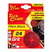 Fibre Disc 115mm 24 Grit 5 Pack (image for) Fibre Disc 115mm 24 Grit 5 Pack
