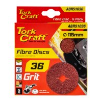 Fibre Disc 115mm 36 Grit 5/pack (image for) Fibre Disc 115mm 36 Grit 5/pack
