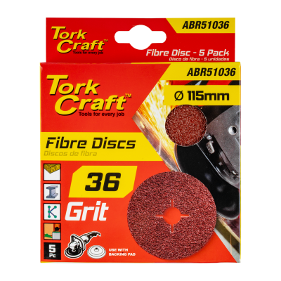 (image for) Fibre Disc 115mm 36 Grit 5/pack