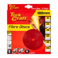 Fibre Disc 180mm 24 Grit 5 Pack (image for) Fibre Disc 180mm 24 Grit 5 Pack