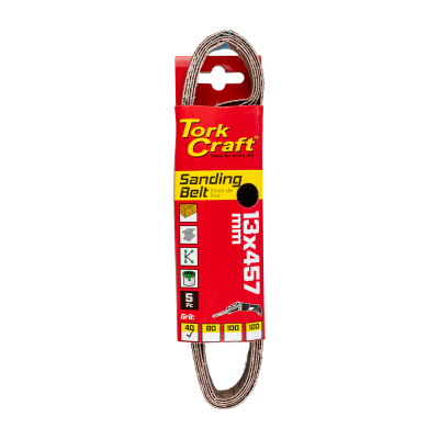 (image for) Powerfile Sanding Belt 13 X 457mm 40 Grit 5/pk