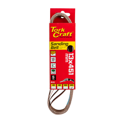 (image for) Powerfile Sanding Belt 13 X 451mm 120 Grit 5/pk