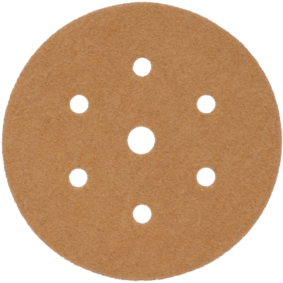 (image for) Gold Disc (50 Pieces) 60 Grit 150mm X 6+1 Holes Hook And Loop