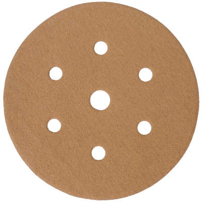 (image for) Gold Disc (50 Pieces) 120 Grit 150mm X 6+1 Holes Hook And Loop