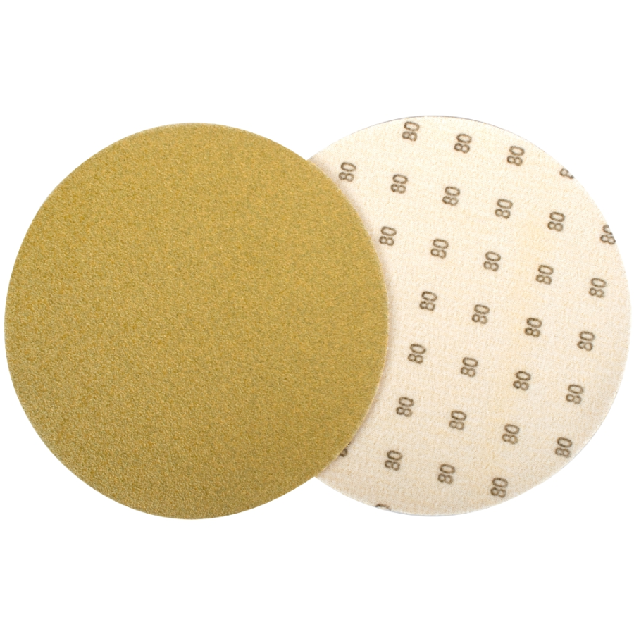 (image for) Gold Disc (50 Pieces) 80 Grit 150mm Without Hole Hook And Loop
