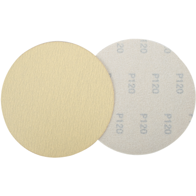 (image for) Gold Disc (50 Pieces) 120 Grit 150mm Without Hole Hook And Loop