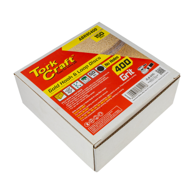 (image for) Gold Disc (50 Pieces) 400 Grit 150mm Without Hole Hook And Loop