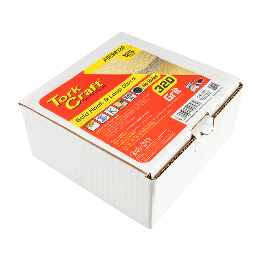 (image for) Gold Disc (50 Pieces) 320 Grit 125mm Without Hole Hook And Loop