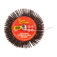 Flap Wheel 60 X 50 X 6mm Shaft 60 Grit Per Each (image for) Flap Wheel 60 X 50 X 6mm Shaft 60 Grit Per Each