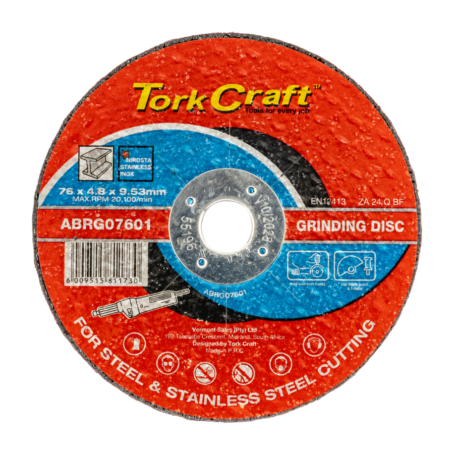 (image for) Abrasive Grinding Wheel For Steel 76 X 4.8 X 9.53