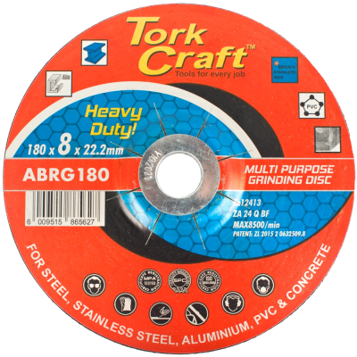 (image for) Grinding Disc For Steel 180 X 8.0 X 22.2mm Steel S/steel Concret Multi