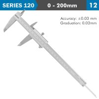 (image for) Vernier Caliper 200mm 0.03mm Acc. Din862 0.02mm Grad. S/steel