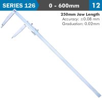 (image for) Vernier Caliper 600mm 0.08mm Acc. 250mm 0.02mm Grad S/steel