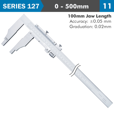 (image for) Vernier Caliper 500mm 0.05mm Acc. 100mm 0.02mm Grad S/steel