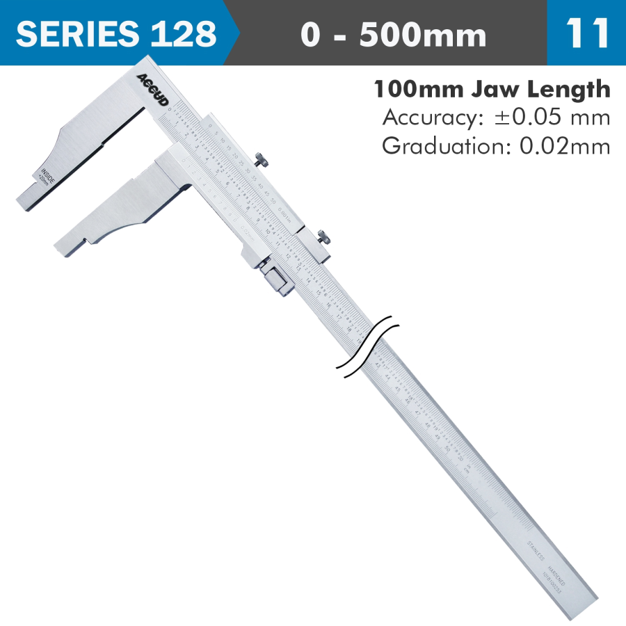 (image for) Vernier Caliper Jaw Length 100mm 0-500mm