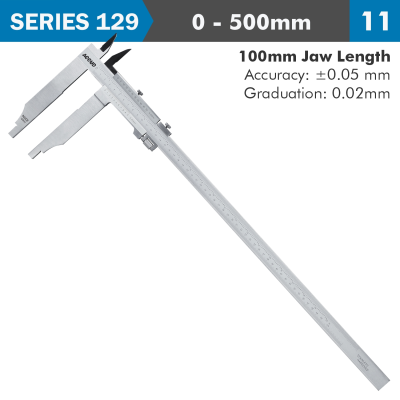 (image for) Vernier Caliper 500mm 0.05mm Acc. 100mm 0.02mm Grad S/steel