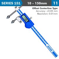 Dig. Caliper 10-150mm Offset Centerline 0.05mm Acc. 0.01mm Res. S/stee (image for) Dig. Caliper 10-150mm Offset Centerline 0.05mm Acc. 0.01mm Res. S/stee