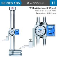 Dig. Height Gauge 300mm 0.04mm Acc. Driving Wheel 0.01mm Grad. S/steel (image for) Dig. Height Gauge 300mm 0.04mm Acc. Driving Wheel 0.01mm Grad. S/steel