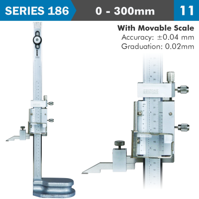 (image for) Vernier Height Gauge 300mm 0.05mm Acc. 0.02mm Grad. S/steel