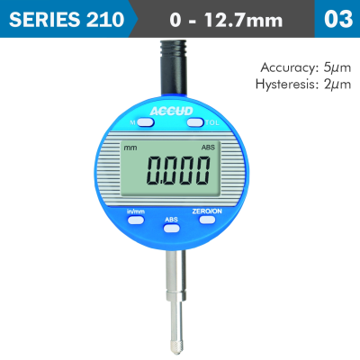 (image for) Dig. Indicator Flat & Lug Back 12.7mm 0.001mm/0.00005'