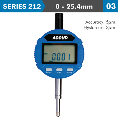(image for) Digital Indicator Flat Back 25.4mm/1' Res0.001 Acc 5mic