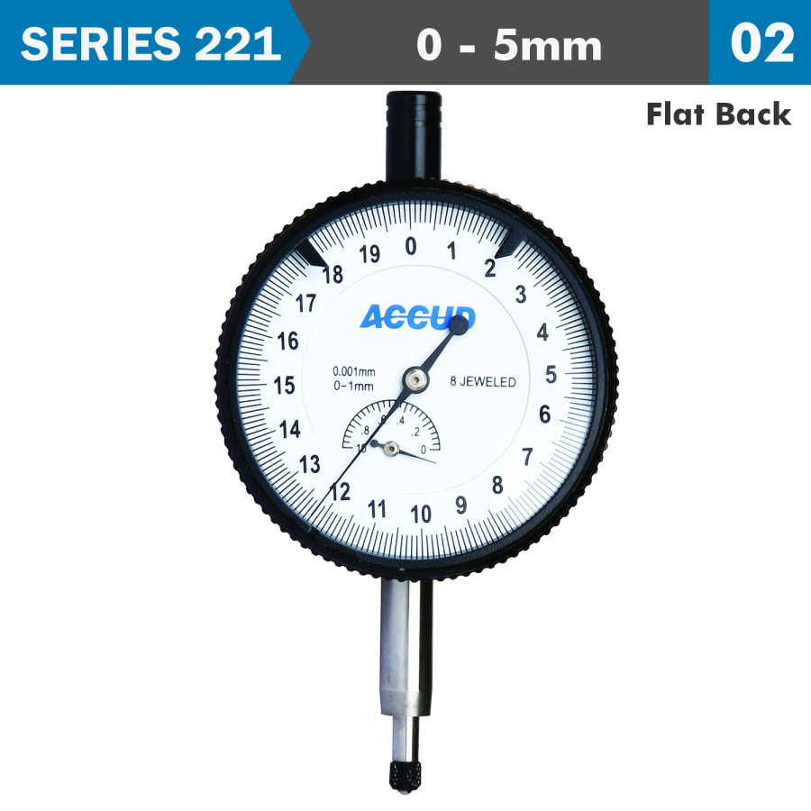 (image for) Precision Dial Indicator Flat Back 5mm