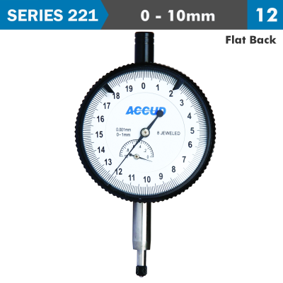 (image for) Dial Indicator Flat Back 10mm