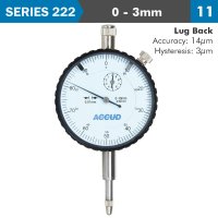 Dial Indicator 3mm 0.01mm Grad. Lug Back (image for) Dial Indicator 3mm 0.01mm Grad. Lug Back