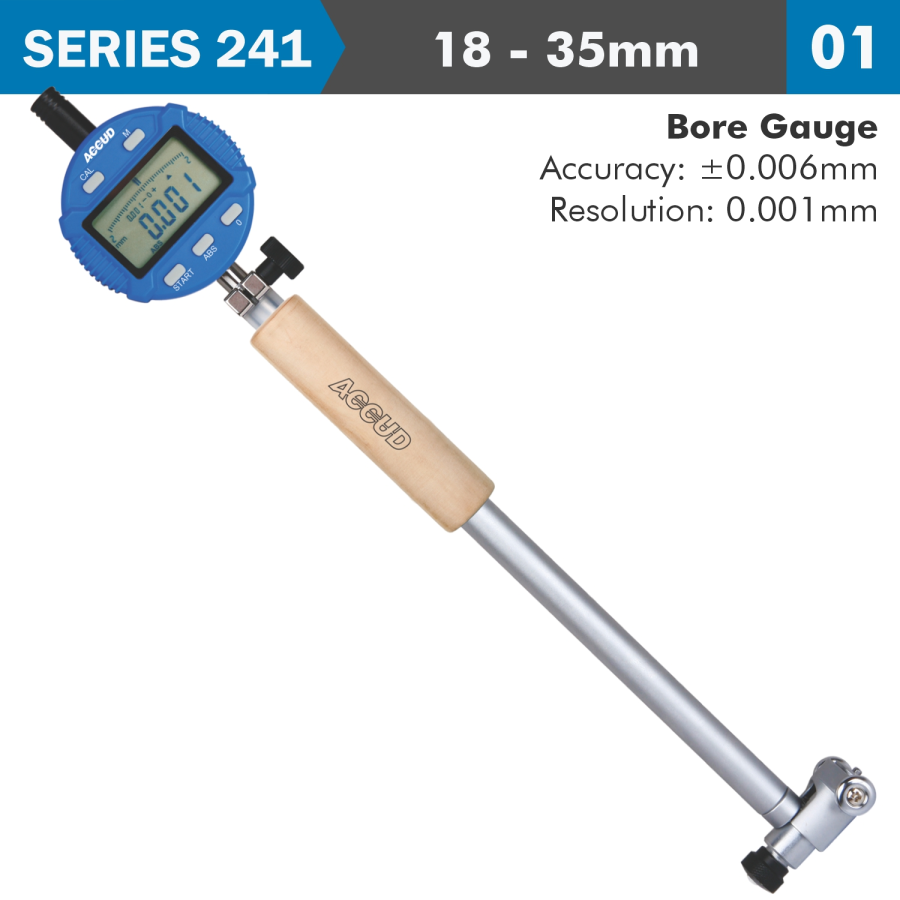 (image for) Dig. Precision Bore Gauge 18-35mm 0.015mm Acc. 0.001mm Grad.