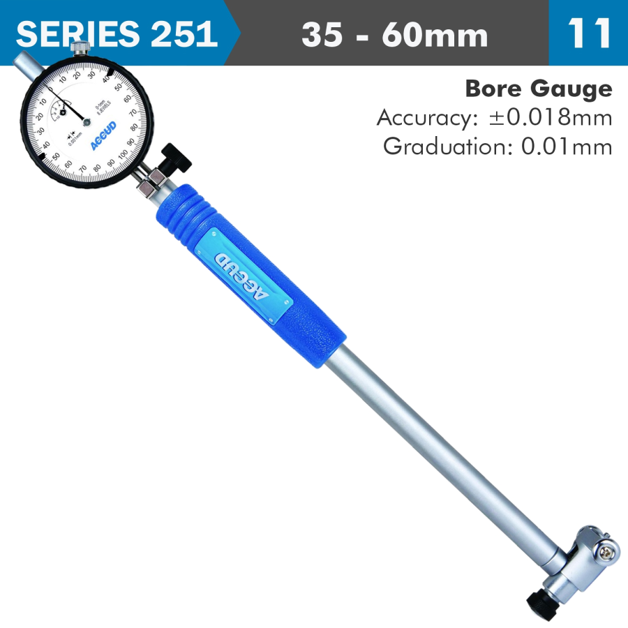 (image for) Dial Bore Gauge 35-60mm 0.018mm Acc. 0.01mm Grad.