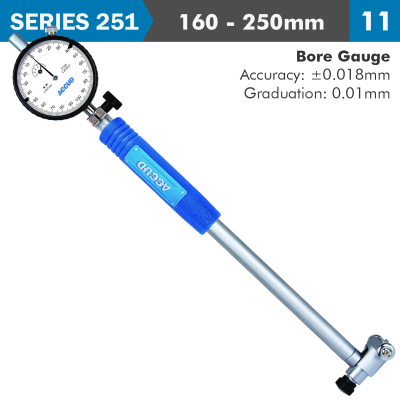 (image for) Dial Bore Gauge 160-250mm 0.018mm Acc. 0.001mm Grad.
