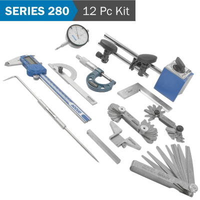 (image for) Accud 12pce Measuring Tool Set In Aluminium Analog