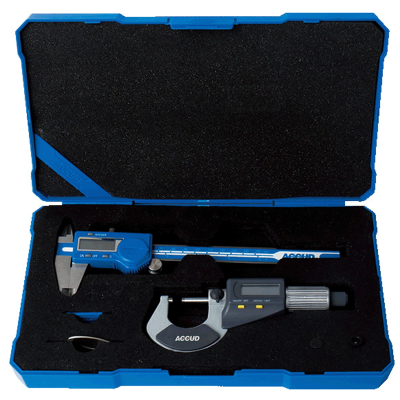 (image for) 2 Piece Measuring Tools Set Dig. Caliper 0-150mm & Dig. Outside Microm