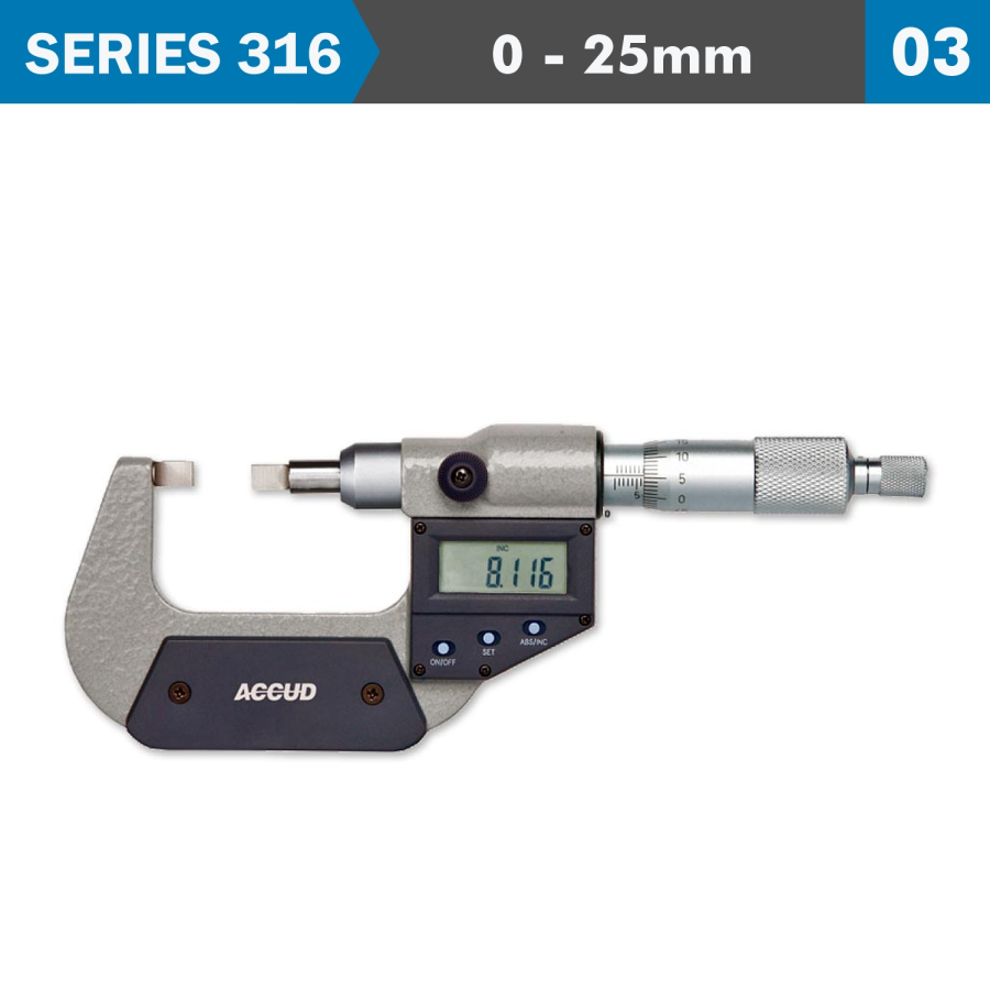 (image for) Digital Protractor Blade Micrometer 0-25mm/0-1'