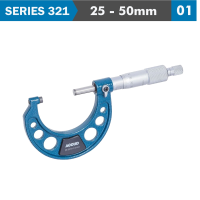 (image for) Outside Micrometer 25-50mm 0.004mm Acc. 0.01mm Grad.