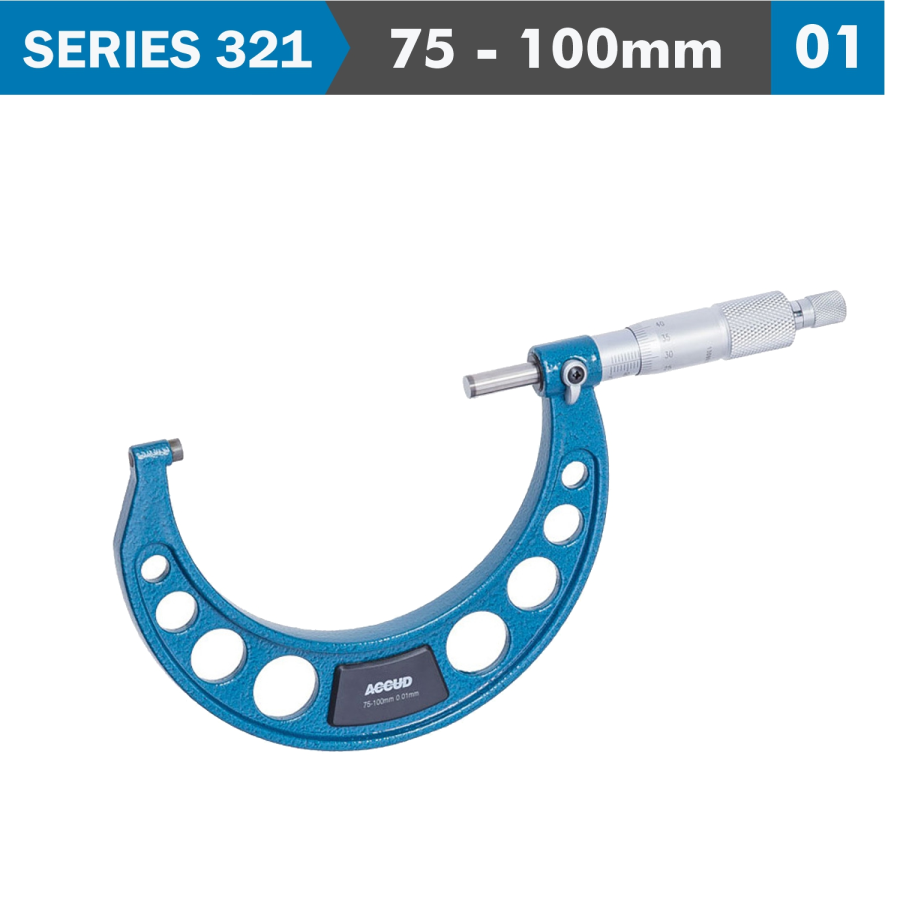 (image for) Outside Micrometer 75-100mm 0.005mm Acc. 0.01mm Grad.