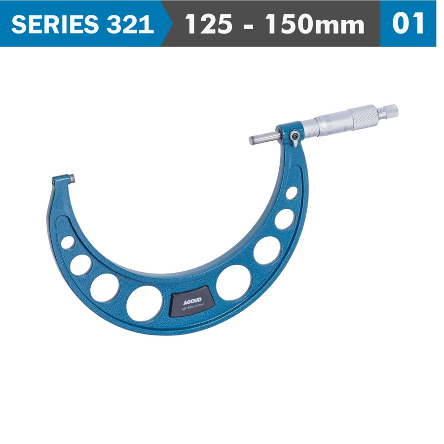 (image for) Outside Micrometer 125-150mm 0.006mm Acc. 0.01mm Grad.