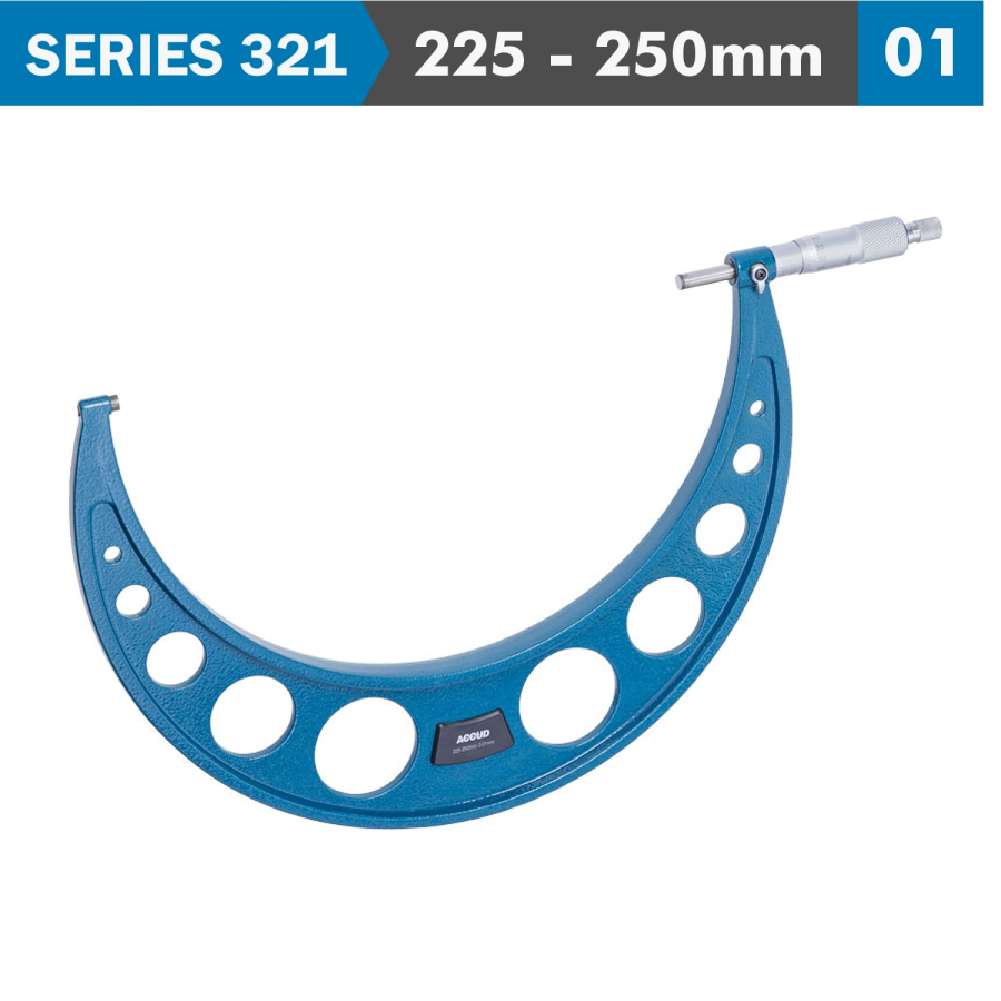 (image for) Outside Micrometer 225-250mm 0.008mm Acc. 0.01mm Grad.