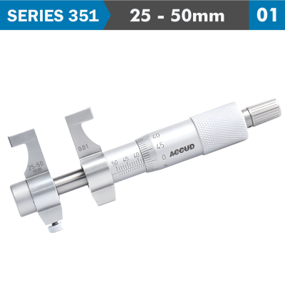 (image for) Inside Micrometer 25-50mm With Setting Ring 0.008mm Acc. 0.01mm Grad.