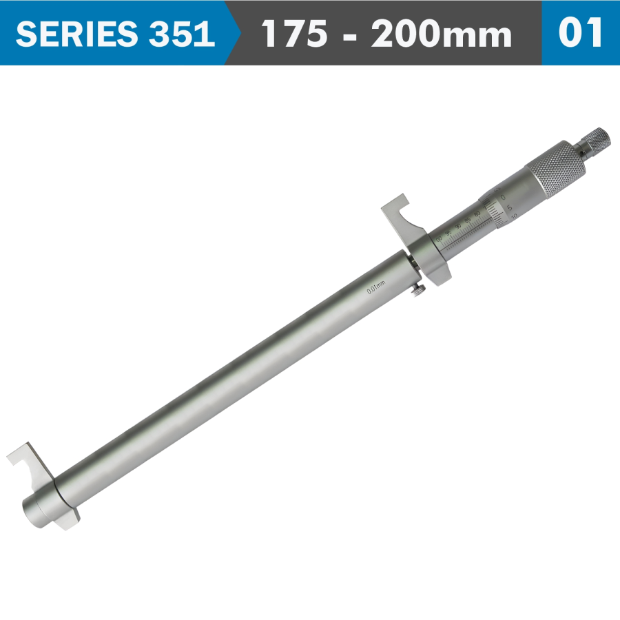 (image for) Inside Micrometer 175-200mm Without Setting Ring 0.012mm Acc. 0.01mm G
