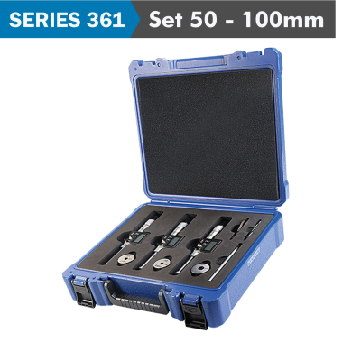 (image for) Dig. 3 Points Inside Micrometer Set 50-100mm (micrometers Inc. 50-63,