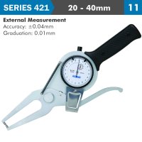 Ext. Dial Caliper Gauge 20-40mm 0.04mm Acc. 0.01mm Grad. Jaw Length 60 (image for) Ext. Dial Caliper Gauge 20-40mm 0.04mm Acc. 0.01mm Grad. Jaw Length 60