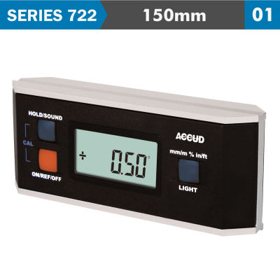 (image for) Digital Leveler 360deg 150x60mm 0.05 Deg. Res. Al Frame