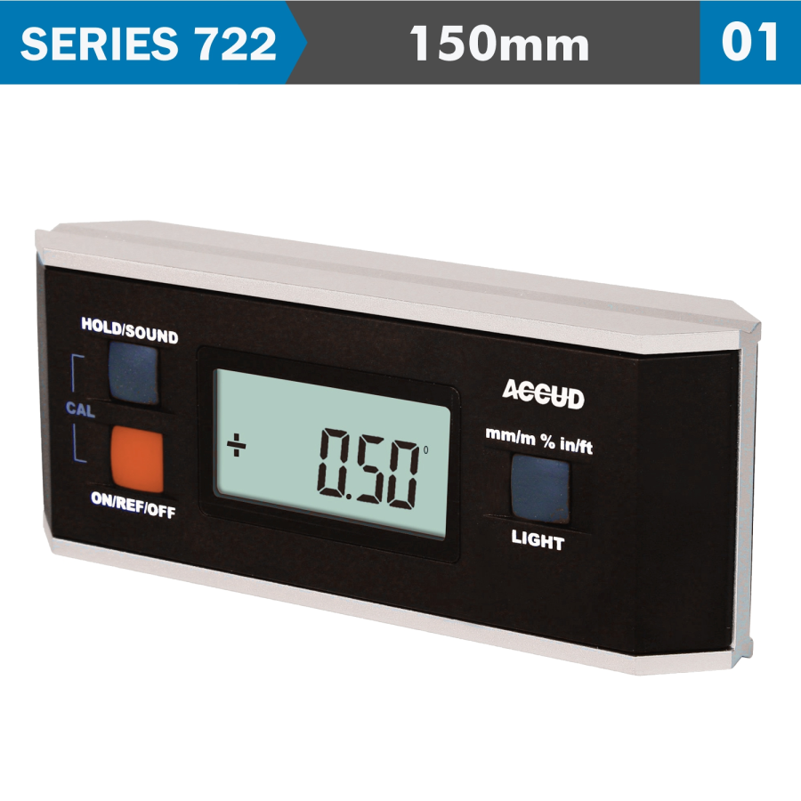 (image for) Digital Leveler 360deg 150x60mm 0.05 Deg. Res. Al Frame