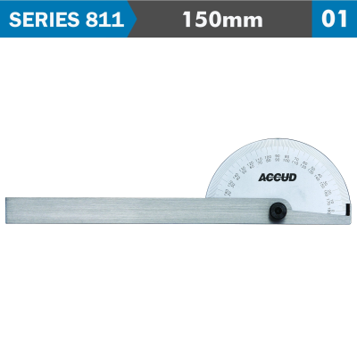 (image for) Protractor 85x150mm 180 Deg. 0.3 Deg. Acc. 1 Deg Grad.