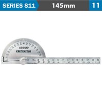 (image for) Protractor 90mm X 145mm 0-180deg. Range 0.3deg Accuracy