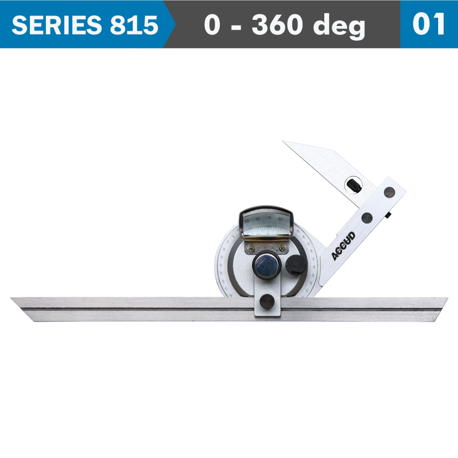 (image for) Universal Protractor 360 Deg. S/steel 5' Acc. 5' Grad.